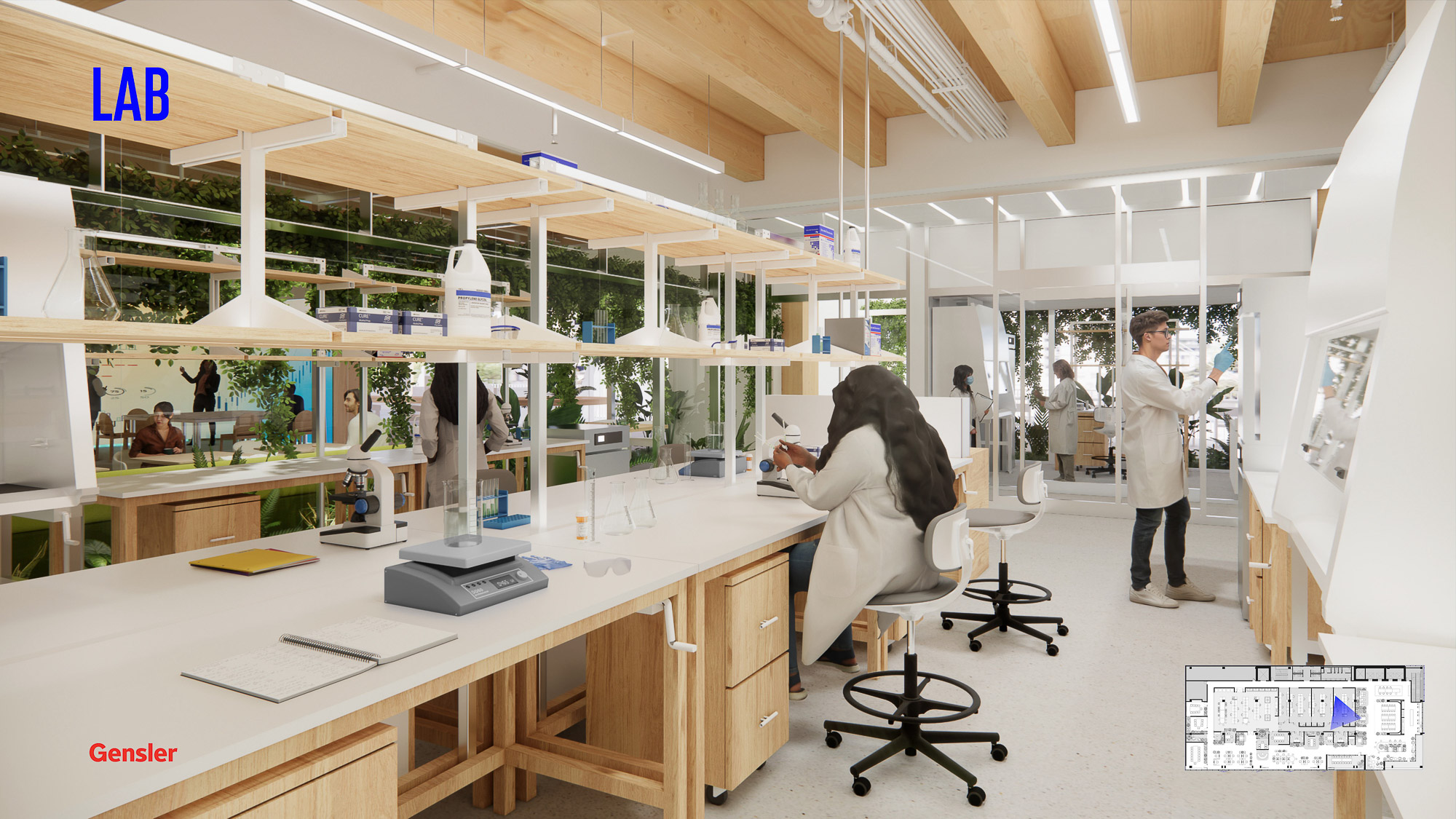 A person sitting at a desk.