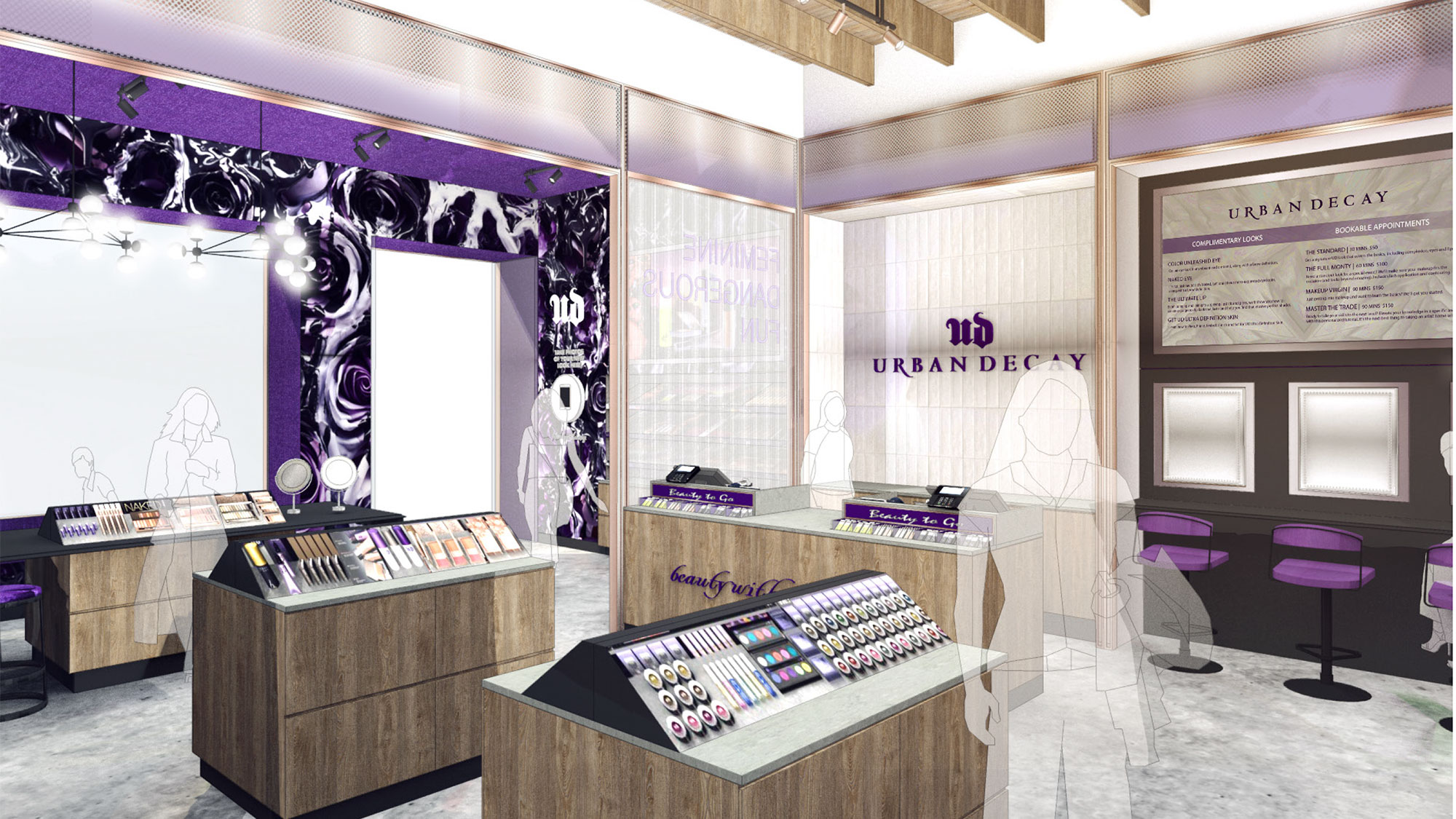 A room with a table and chairs.