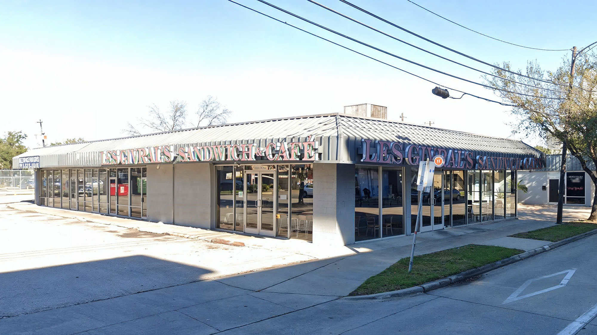 A building with a sign on the front.