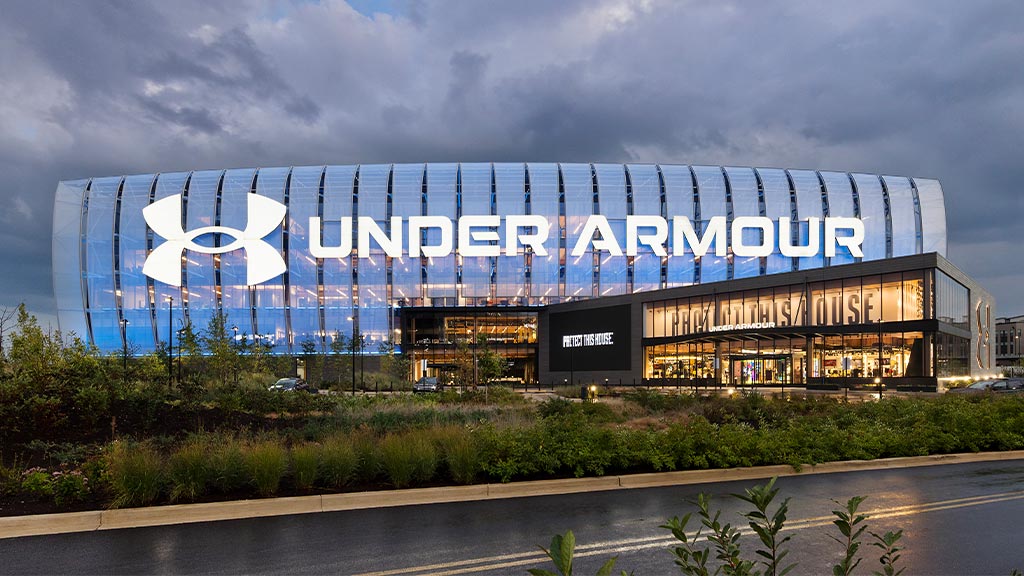 A building with a sign on it.