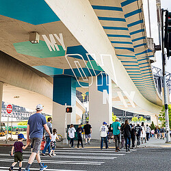 People walking on the street.