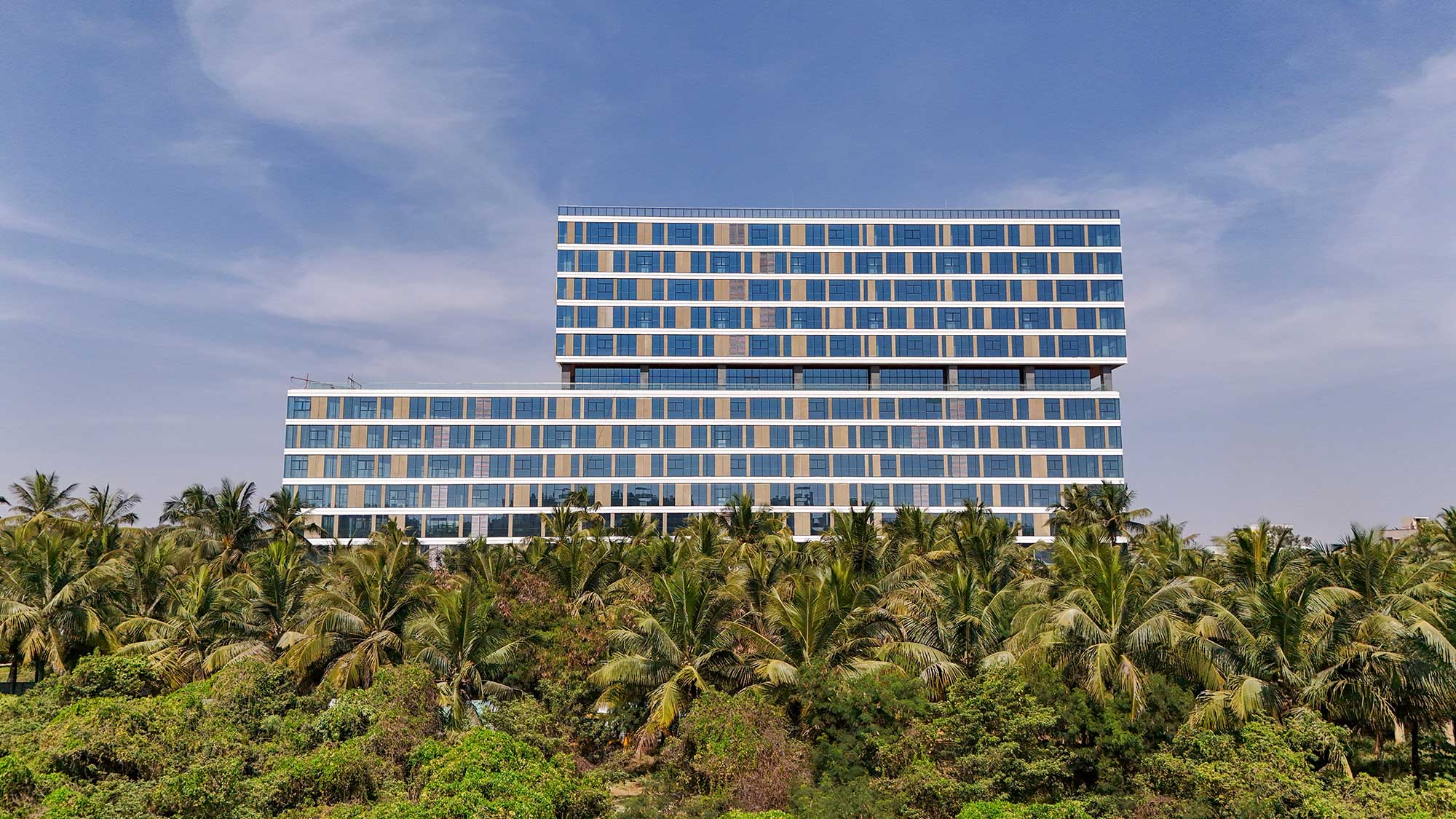 A building with many windows.