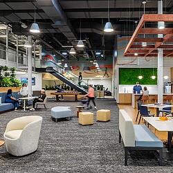 A group of people in a room.