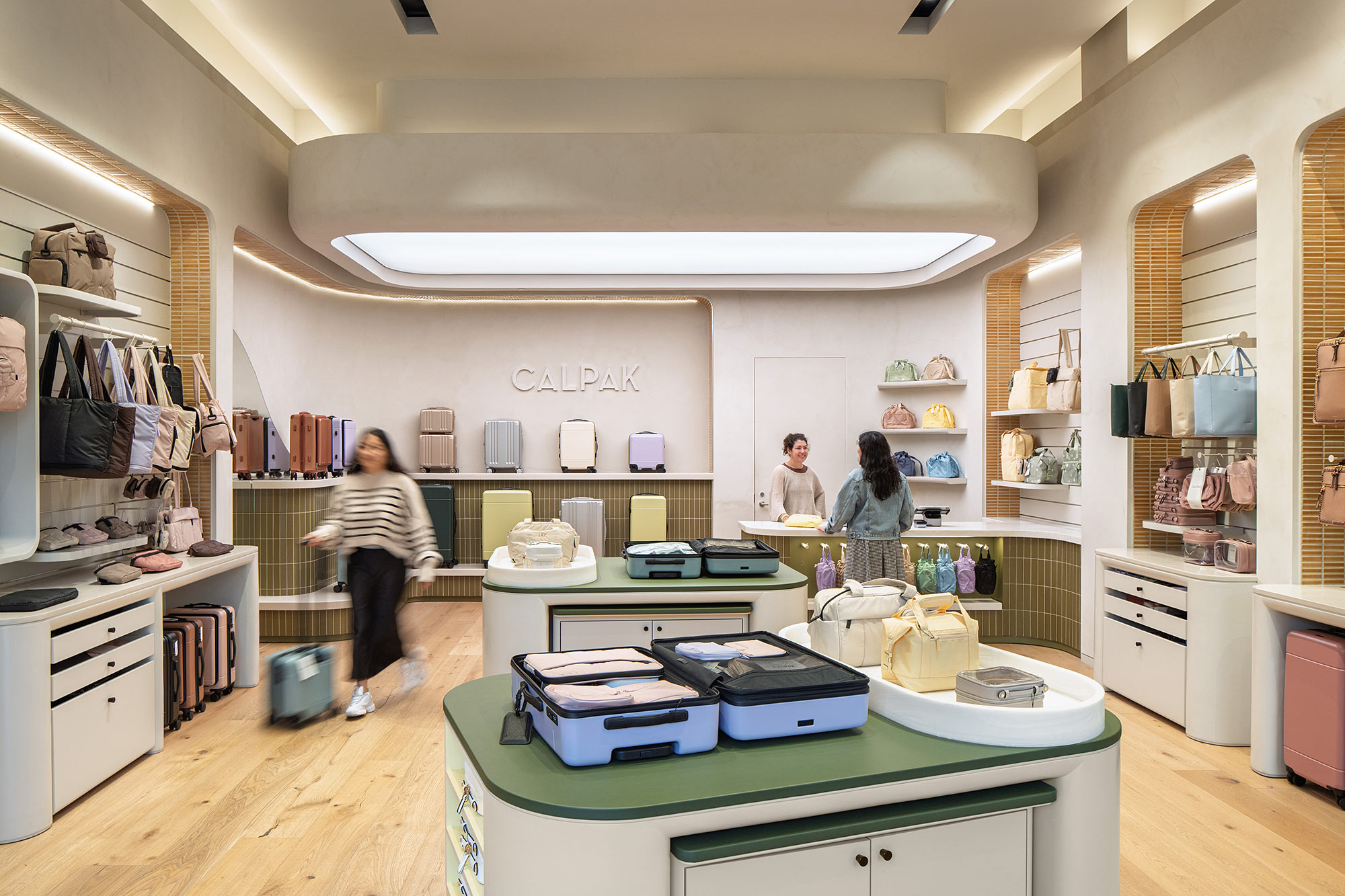 A few people in a room.