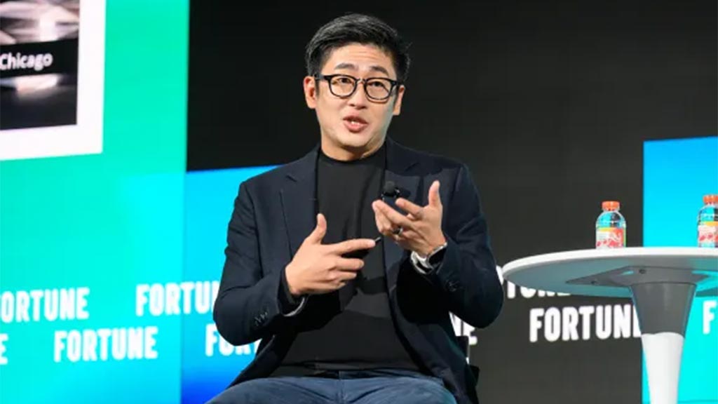 A man wearing glasses.