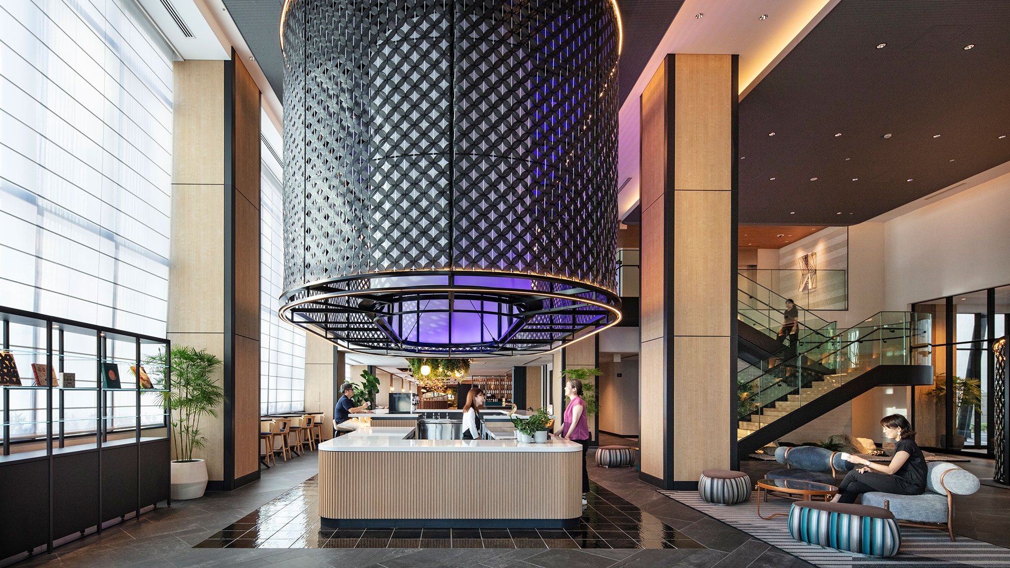 A building with a large glass ceiling.