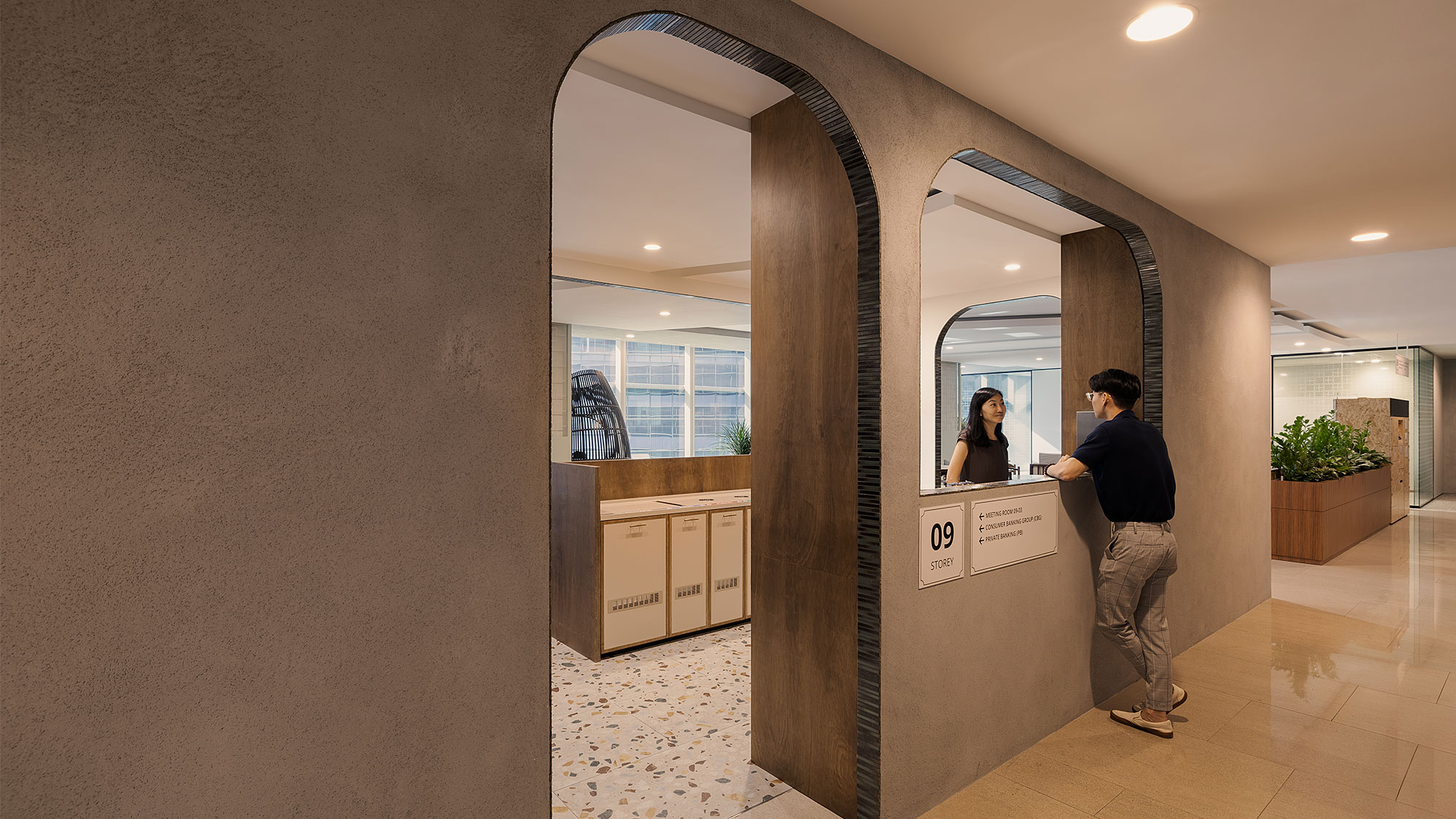 A man and woman in a room.