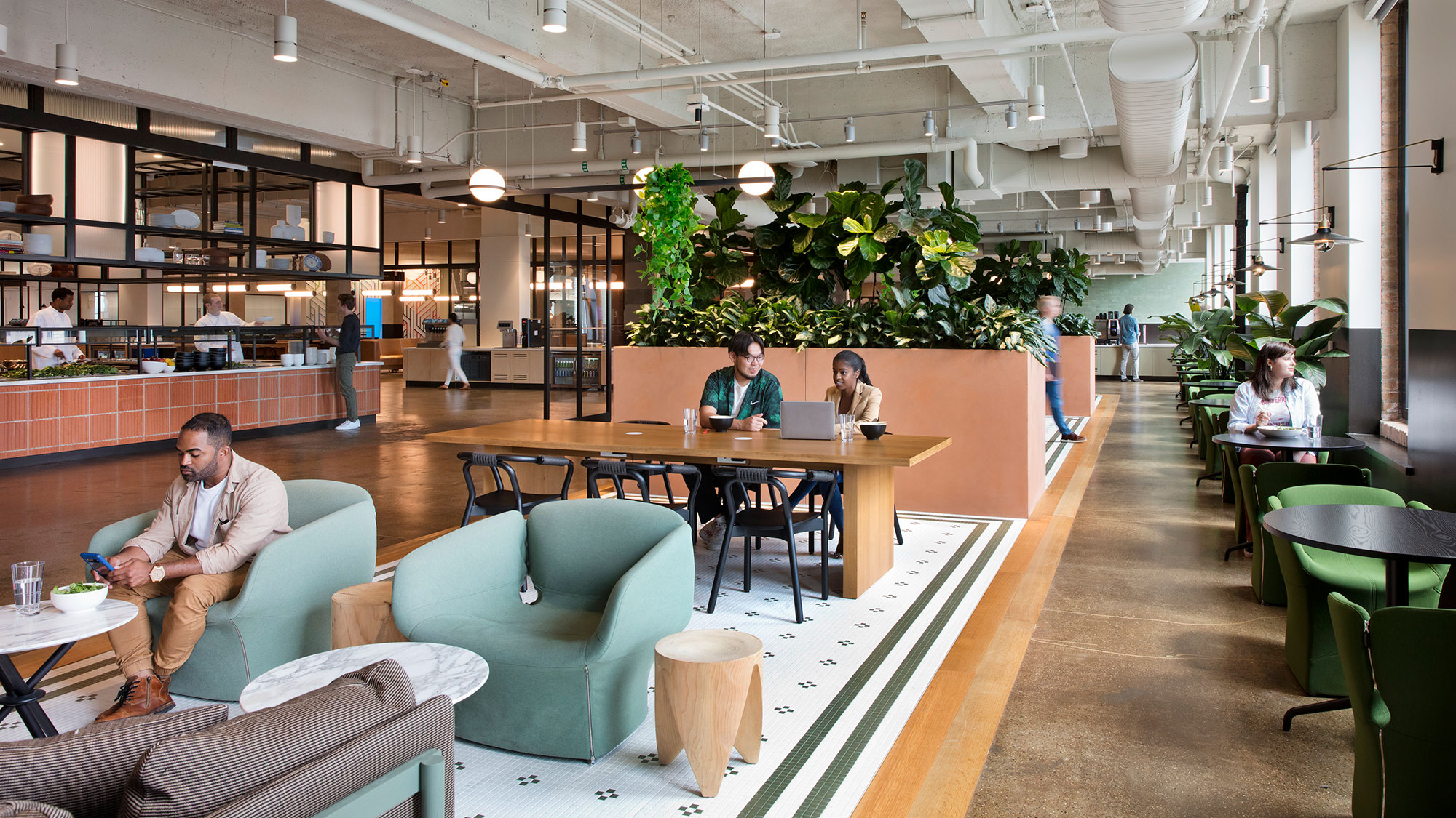 People sitting at a table.