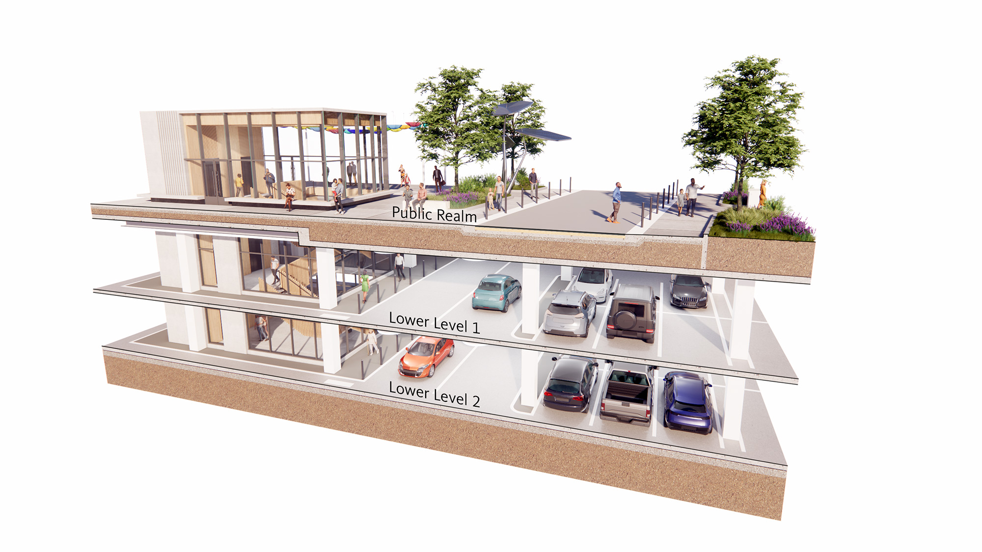 A model of a building.