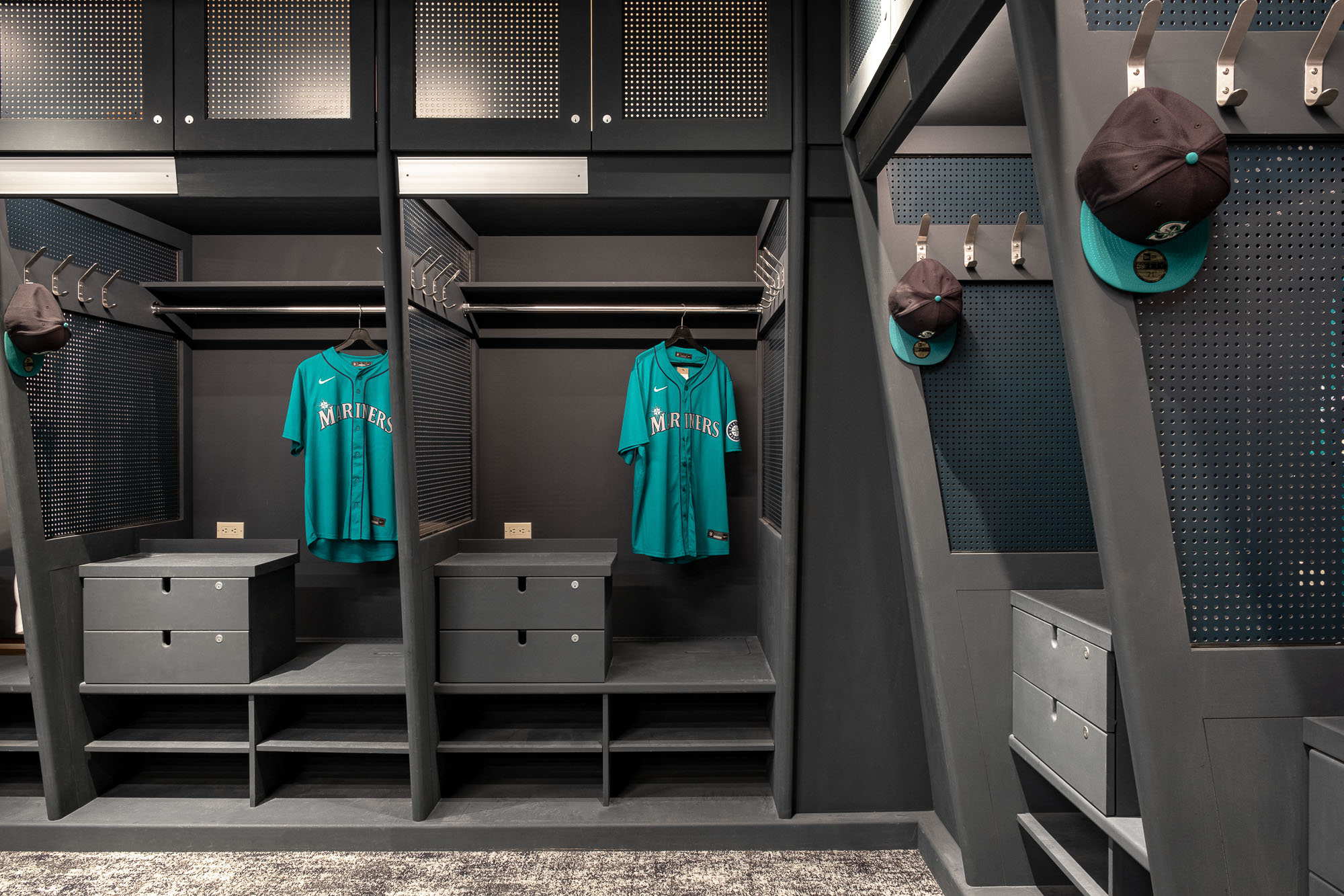 A room with clothes.