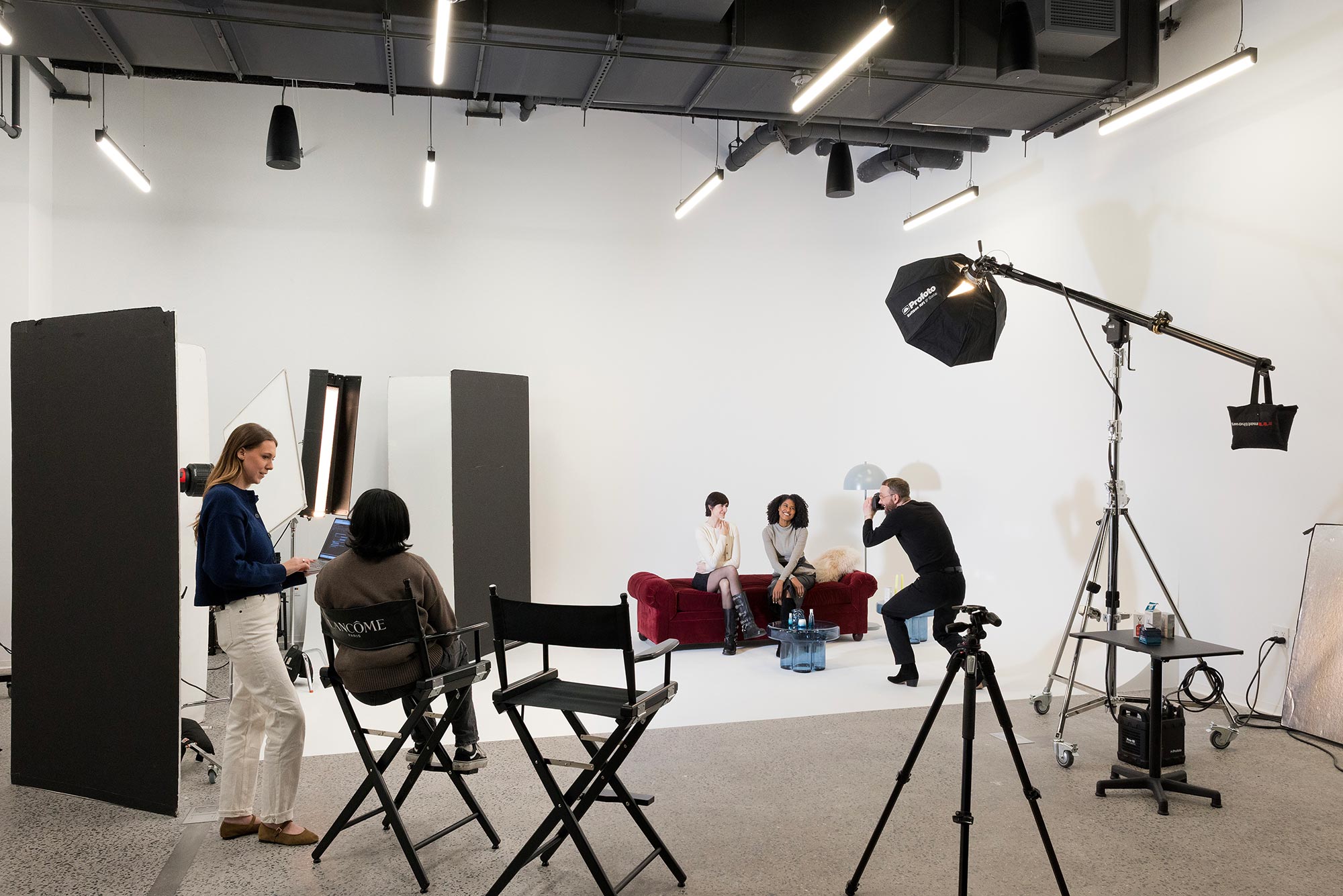 A group of people in a room.