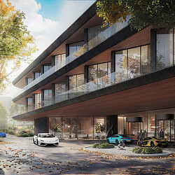 A building with a lot of windows.