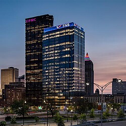 A tall building with a sign on it.