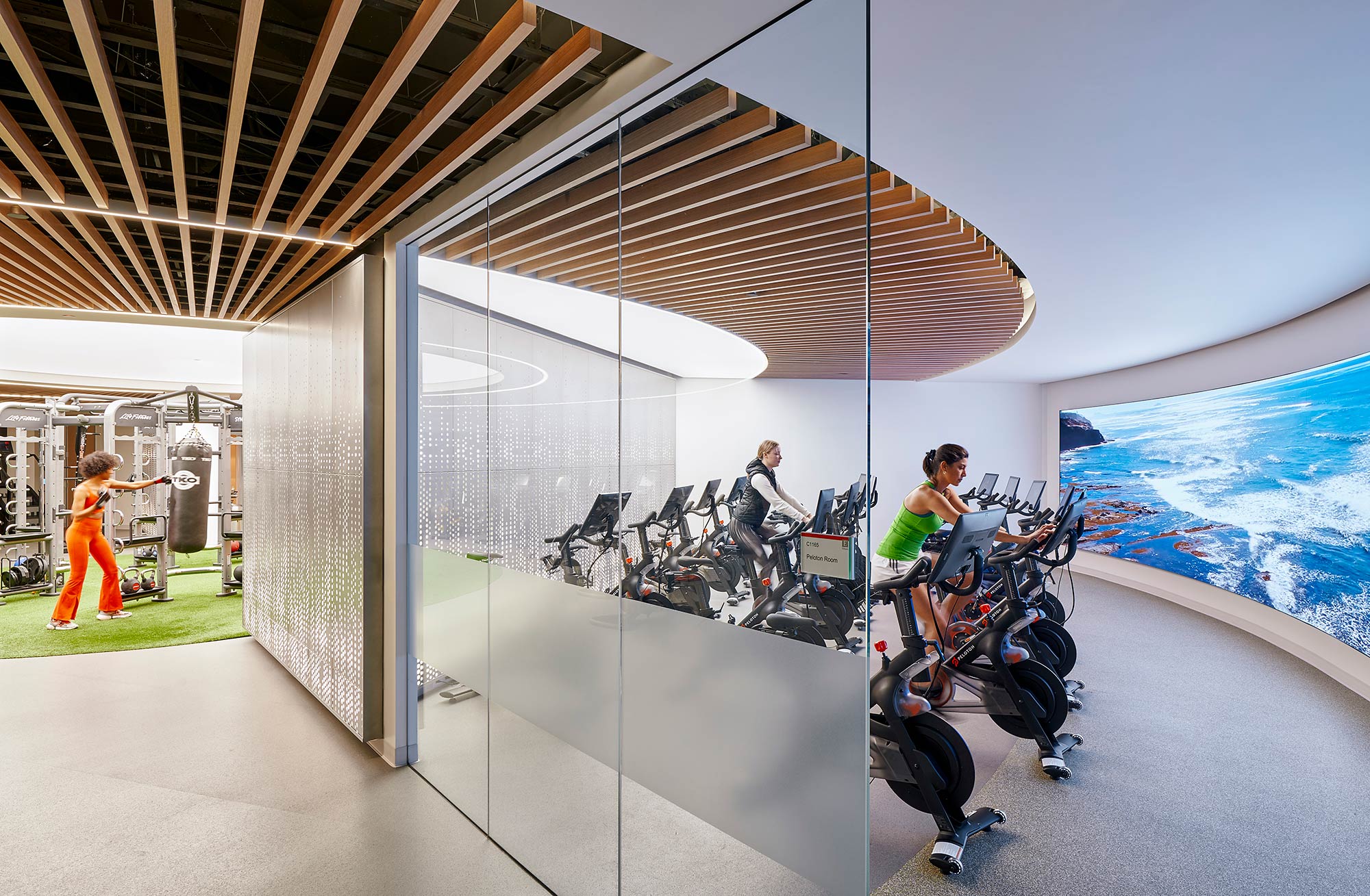 A group of people in a room.