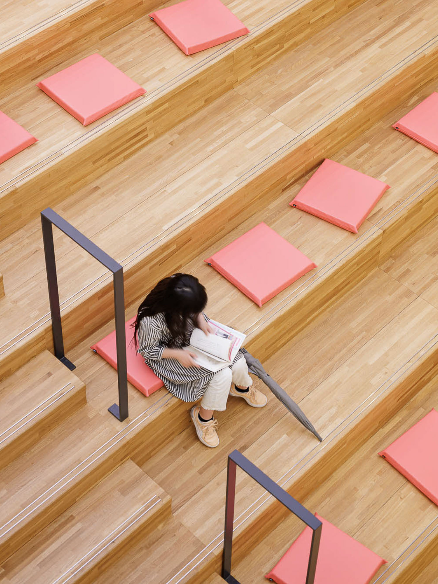 A person sitting on a chair.