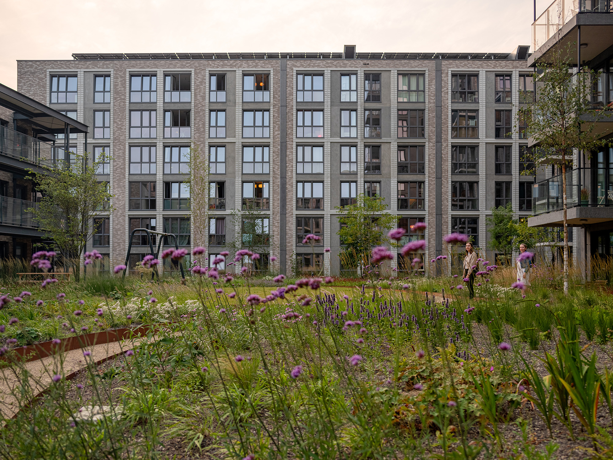 A building with many windows.