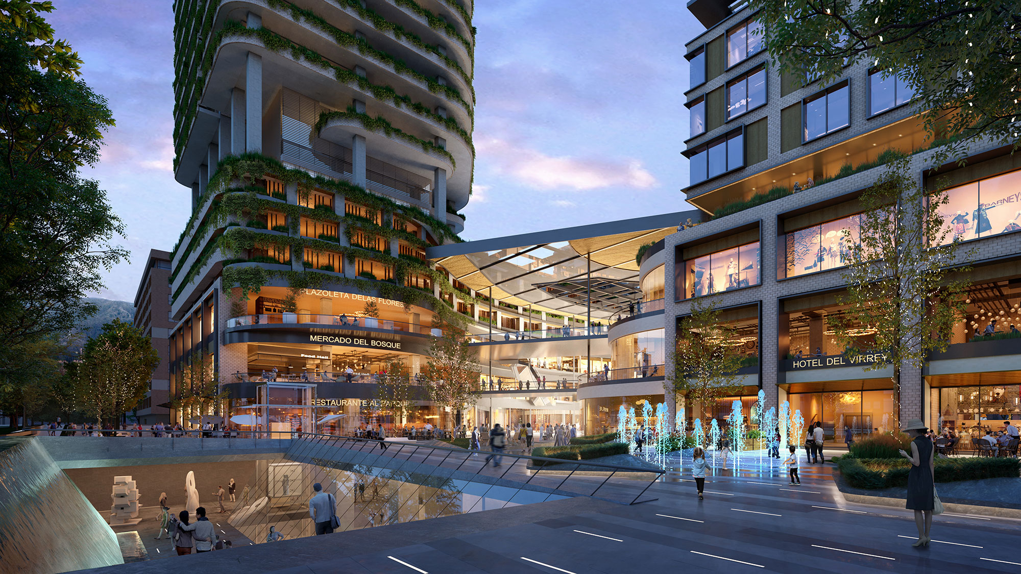 A street with buildings on either side.