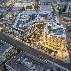 Aerial view of a city.