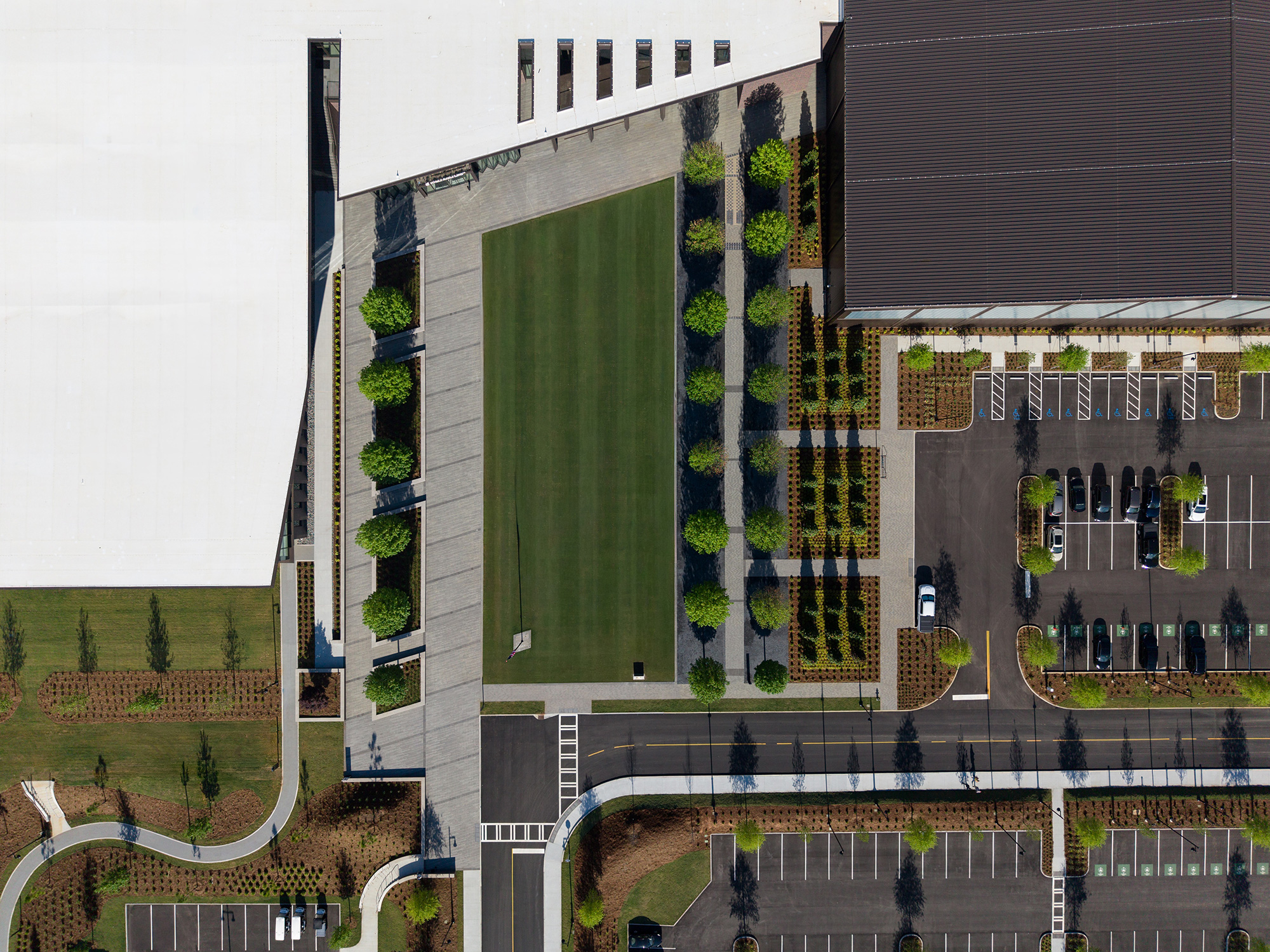 A collage of a building.