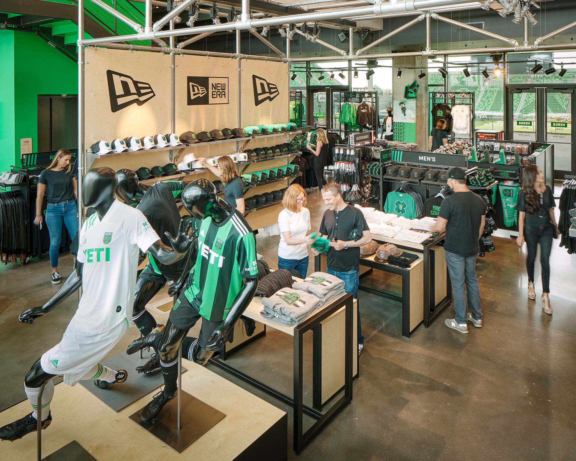 People shopping at a store.