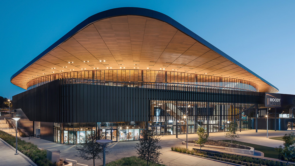 A building with a glass roof.