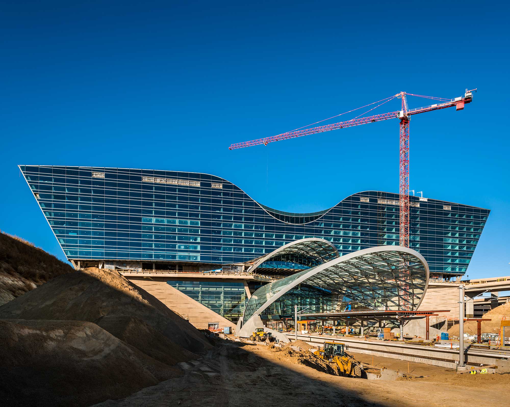 A large building under construction.