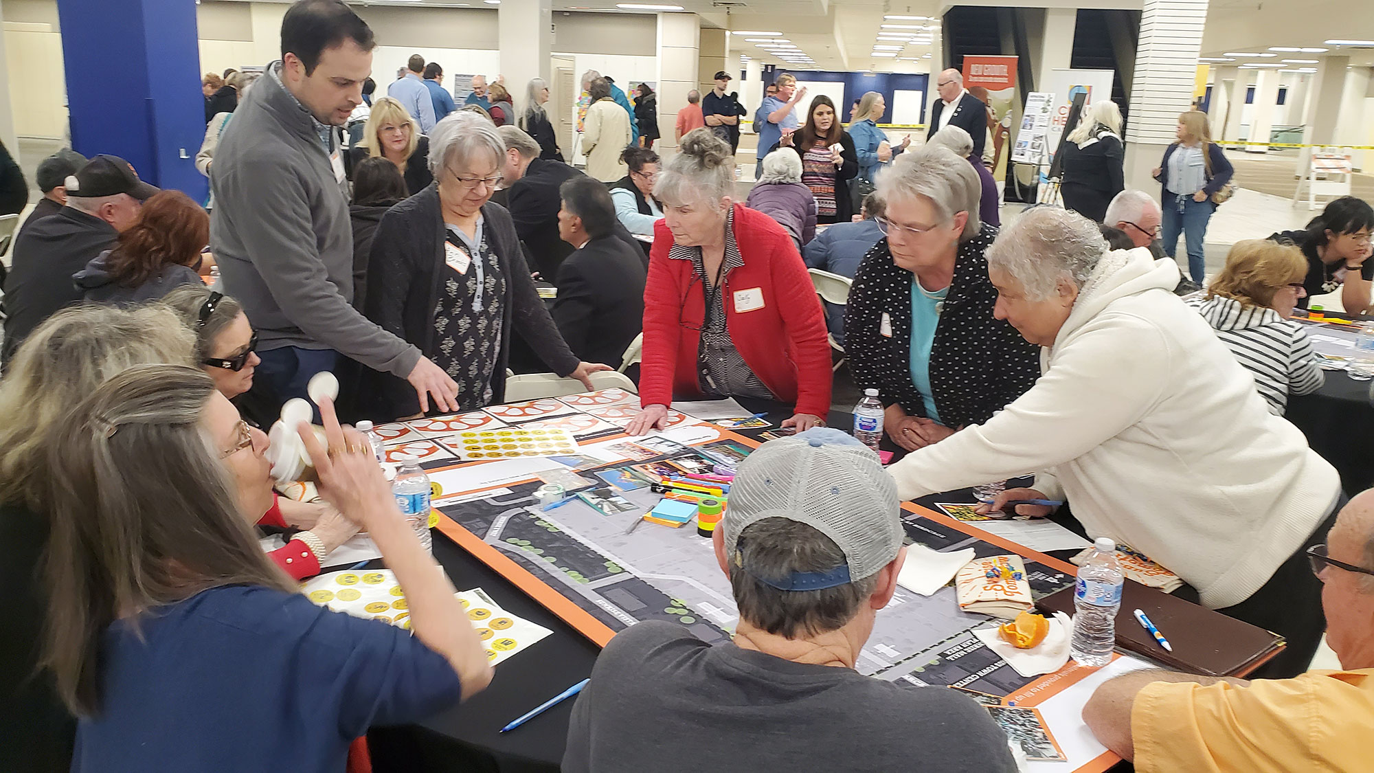 Community members participate in a workshop for the Sunrise Tomorrow project
