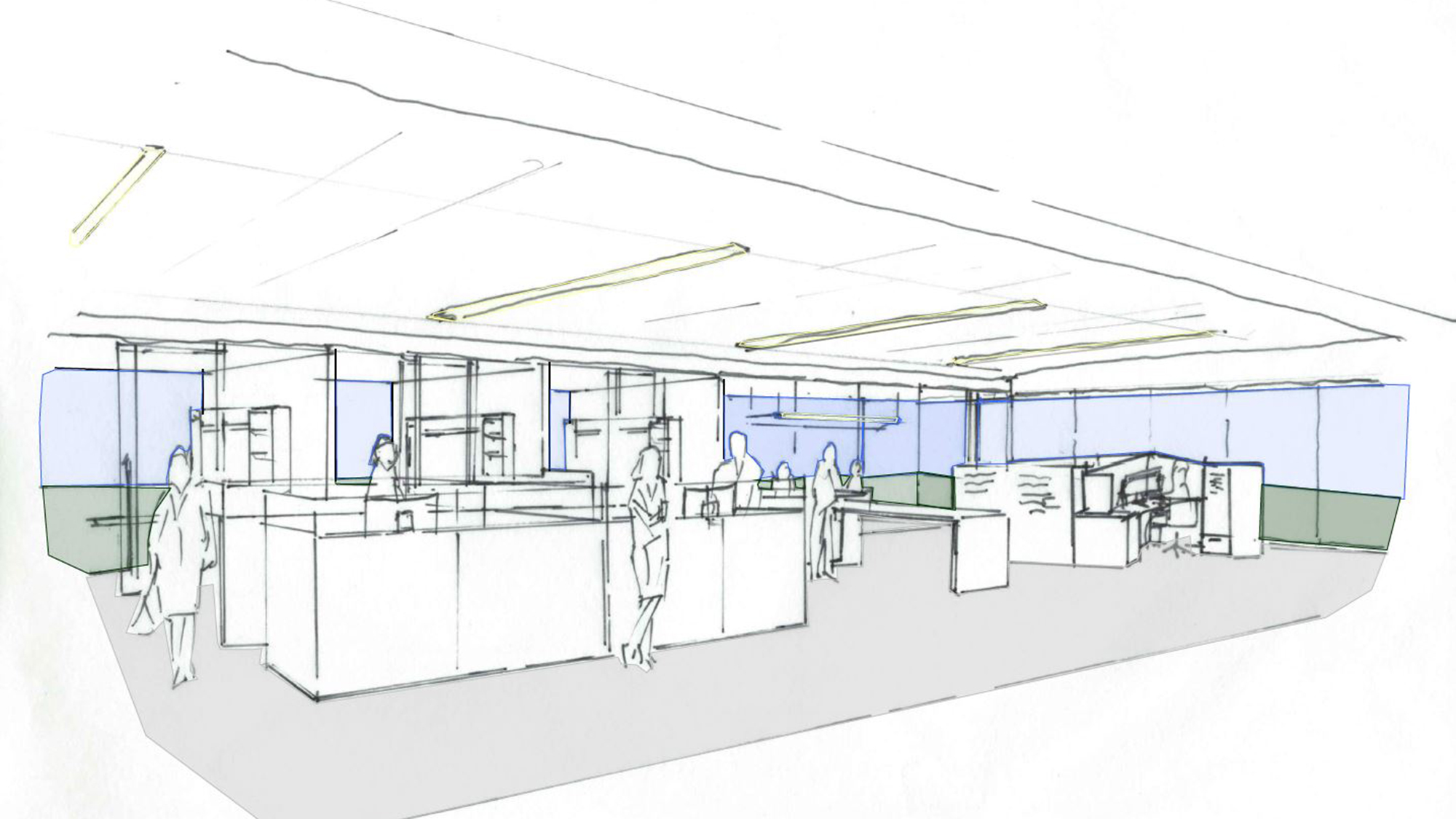 A sketch of a post-pandemic workplace