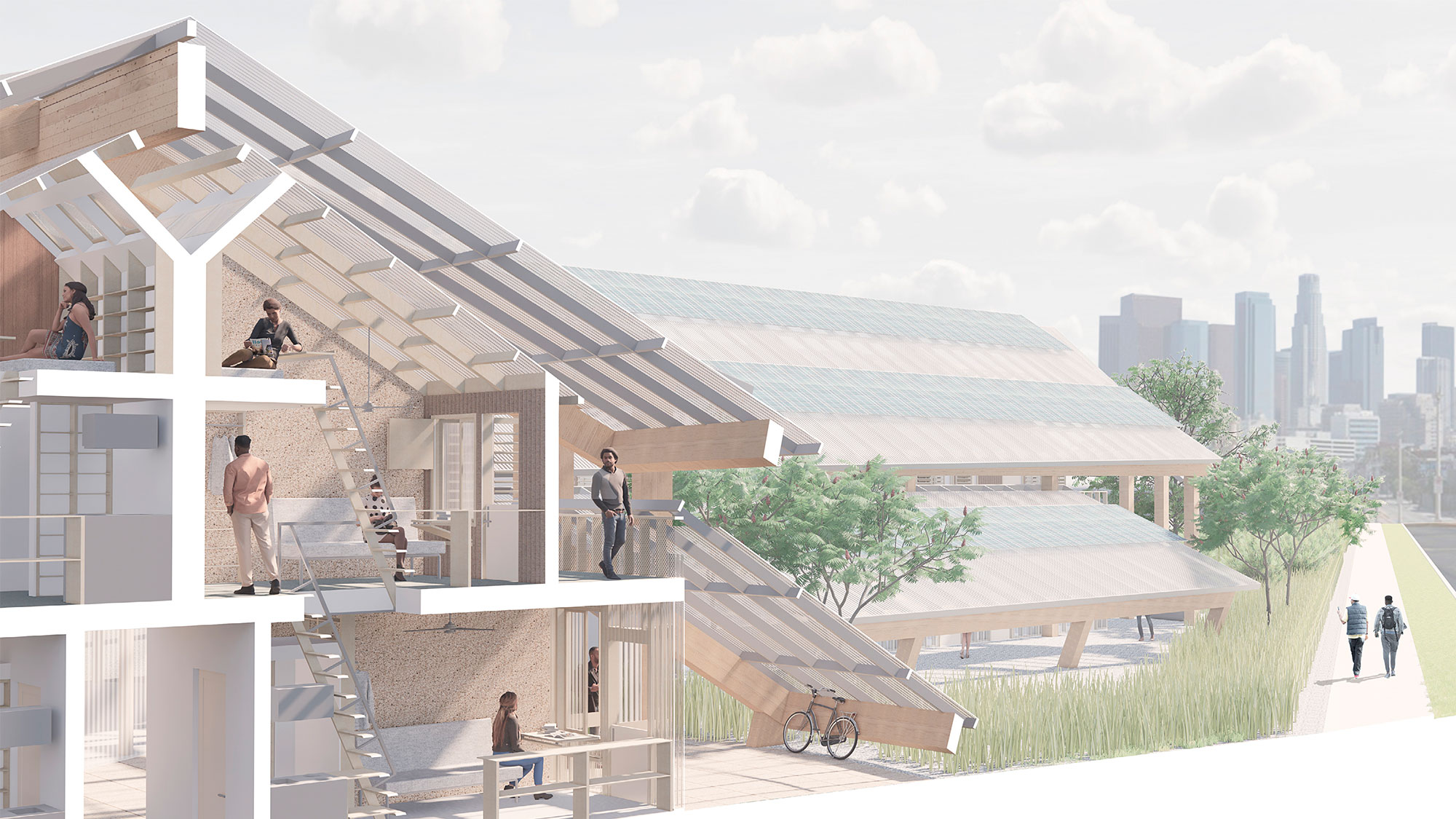 Thumbnail for Urban Awning Textured Construction Planning Residence Apartment