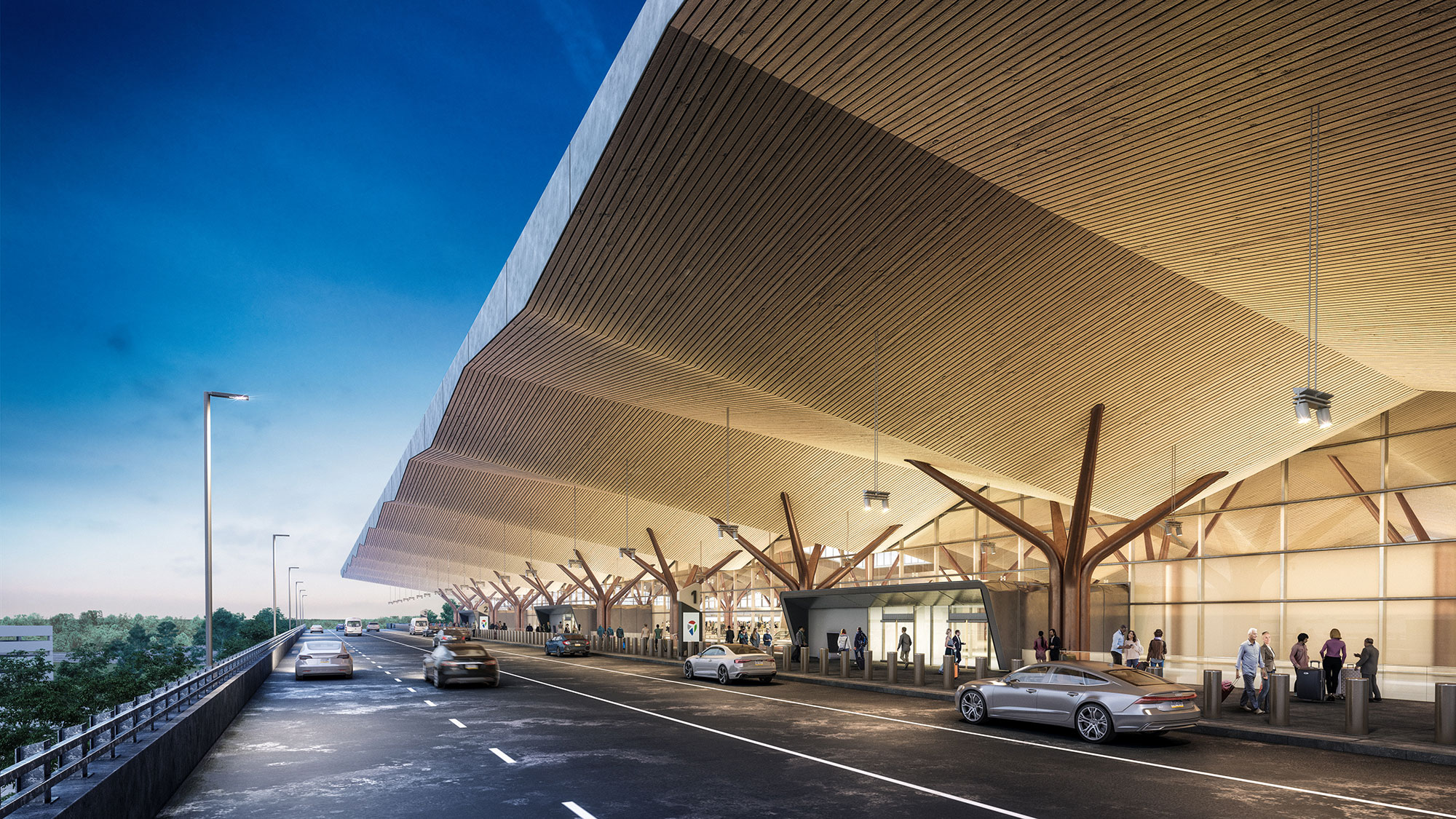 The exterior of Pittsburgh International Airport