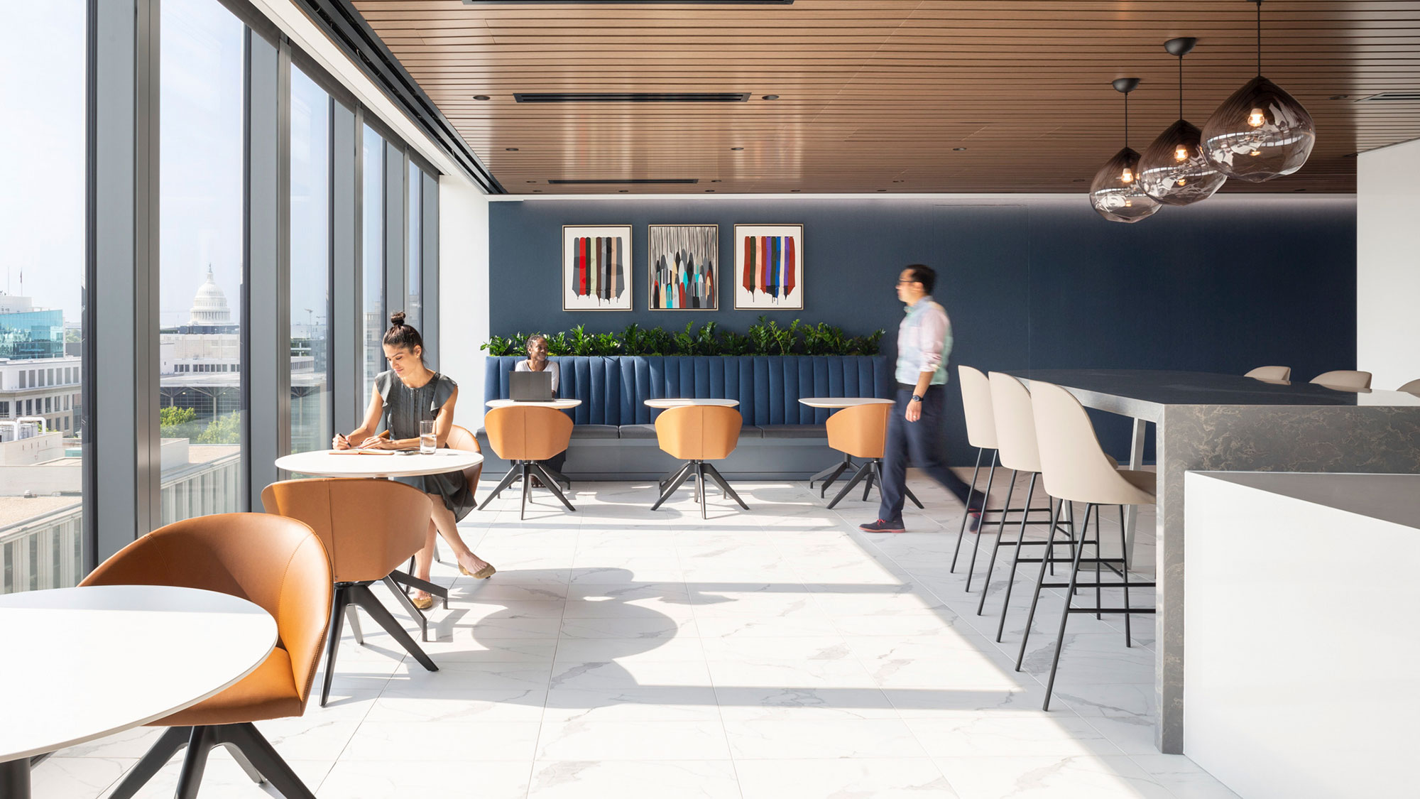 People working at T. Rowe Price's office in Washington, D.C.