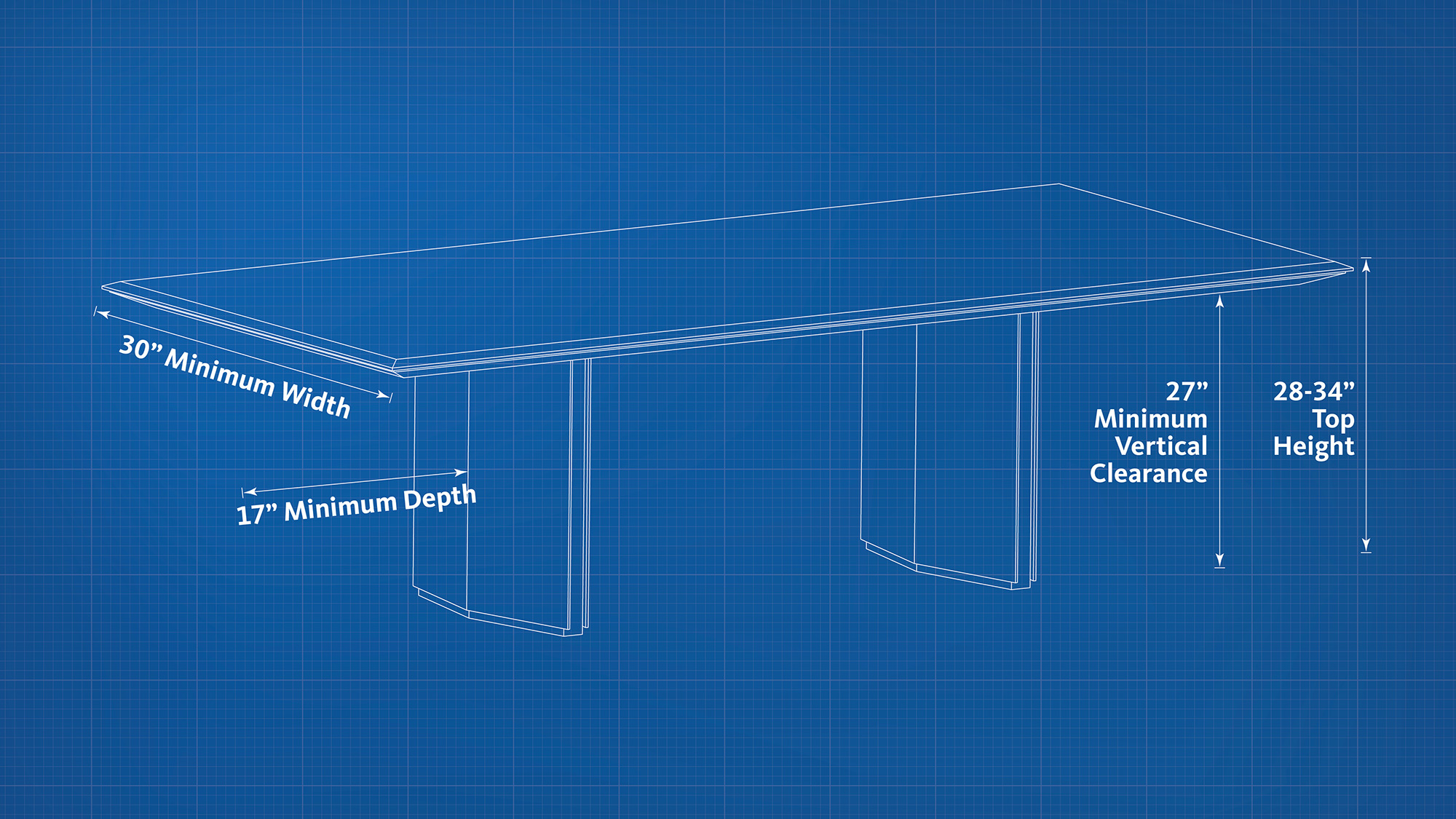 meeting room table size