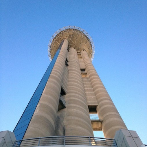 A tall tower with a dome.