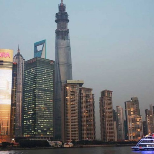 A group of tall buildings.