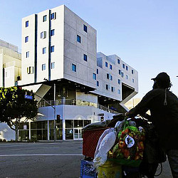A man on a street corner.
