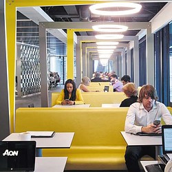 A group of people sitting at a table.