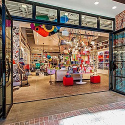 A store with a large glass window.