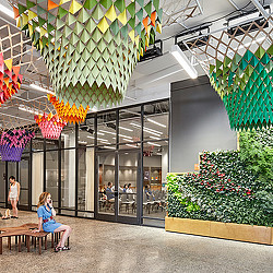 A person sitting on a bench.