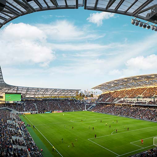 BMO Stadium soccer field.