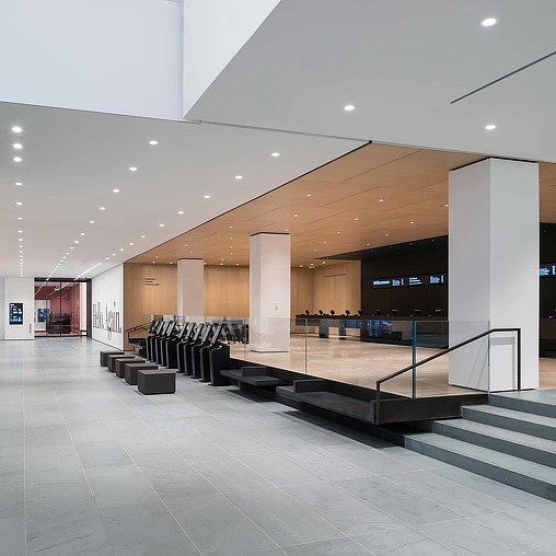 A large empty building.