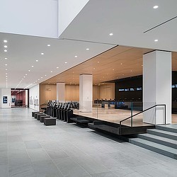 A large empty building.