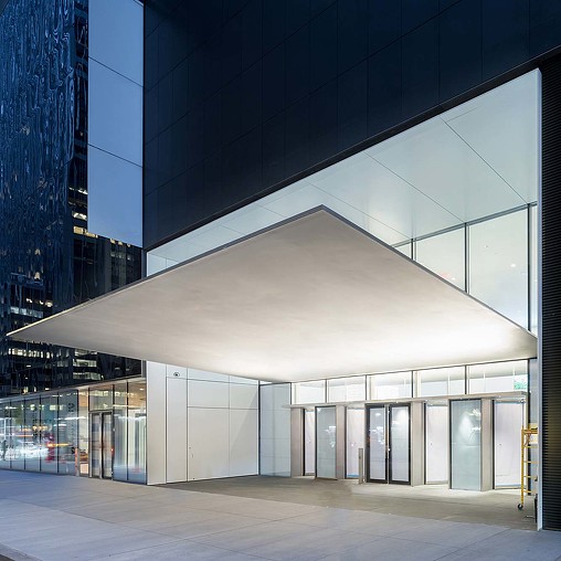 A building with glass walls.