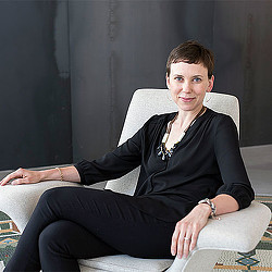 A person sitting on a chair.