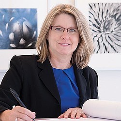 A person sitting at a table.