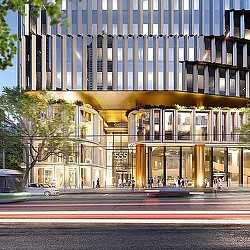 A building with a street in front.