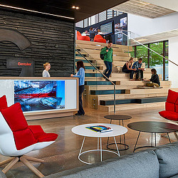 A group of people in a room.