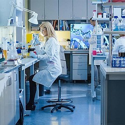 A person in a lab coat.