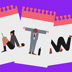 A person drawing a diagram.