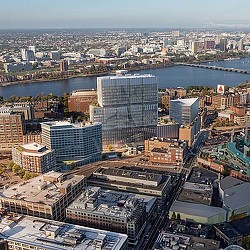 A city with a river running through it.