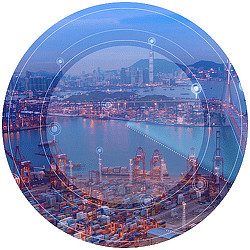 A large circular structure with a circular structure in the middle.